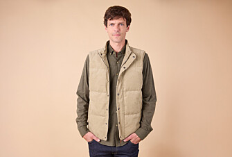 Doudoune en velours pour homme - Velours Olive Clair - HILMAR