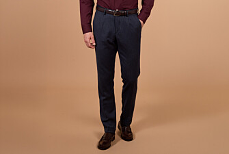 Pantalon de costume homme en chevron navy et gris - LAURIAN