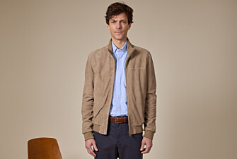 Blouson Velours Beige - 100% Cuir  - SEAVER