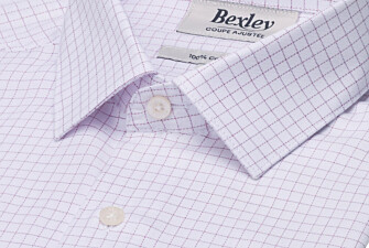 Chemise homme à carreaux rouges et blancs - DORIMOND CLASSIC