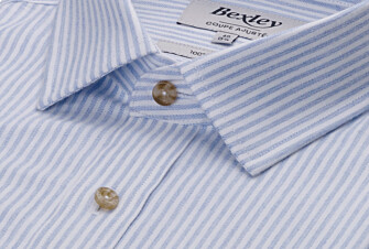 Chemise flanelle - Rayures Bleu et Ecru - SIMIAS