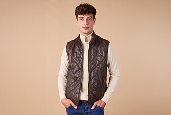 Blouson en cuir Chocolat homme - NICKELSON