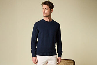 Pull col rond - Navy - CALDERIK