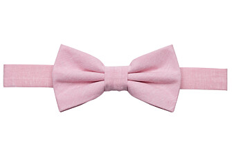 Nœud Papillon en Chambray Rose Coton et Lin