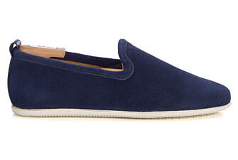 Slipper estival en velours Navy - BAMBRA