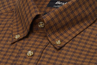 Chemise homme flanelle à carreaux chocolat et navy - COLTON