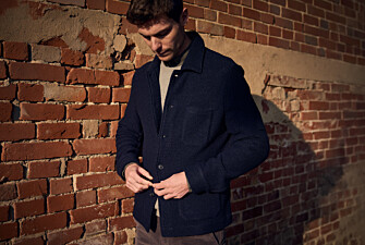 Veste homme navy en laine bouillie - KENDRIS