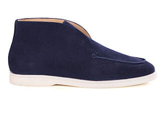 Low boot homme en velours marine style Chelsea - ANKONA