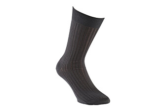 Chaussettes ville homme fil d’Écosse Gris Anthracite