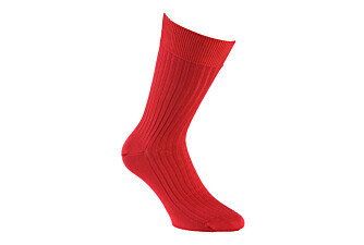 Chaussettes ville homme fil d’Écosse Rouge