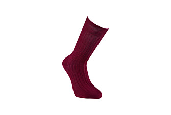 Chaussettes ville homme fil d’Écosse Rouge Bordeaux