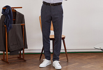 Pantalon habillé homme Chevron Gris Bleu - LELIAN