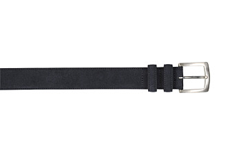 Ceinture luxe homme Velours Marine - WESTGATE SILVER