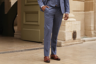 Pantalon de costume homme Bleu clair chiné - LAZARE
