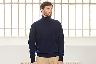 Pull col roulé homme Bleu Marine - KENNERIC