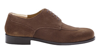 Derbies homme Velours havane semelle cuir - PADDINGTON