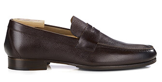 Mocassin homme cuir Chocolat Grainé  - DAVIES