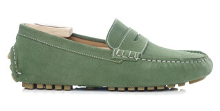 Mocassin été homme Velours Vert - FERGUSON