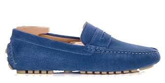 Mocassin été homme Velours Bleu Indigo - FERGUSON