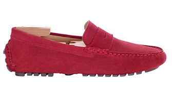 Mocassin été homme Velours Rouge Foncé - FERGUSON