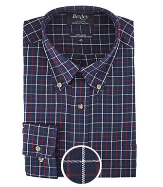 Chemise flanelle carreaux blancs et rouges - LINDSAY