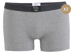 Boîte de 2 boxers homme Gris Chiné - ELLIOT