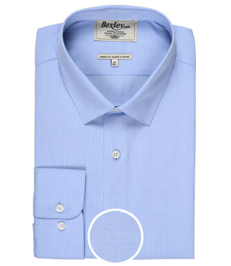 Chemise bleu ciel 100% coton - Col français - MAXIME CLASSIC