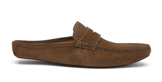 Chaussons mules homme Velours Chamois