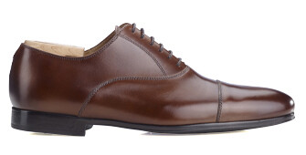 Richelieu homme Châtaigne patiné semelle gomme - LENNOX GOMME URBAN