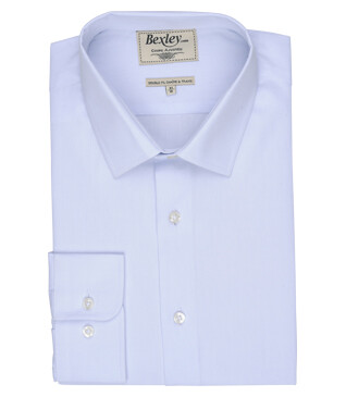 Chemise bleu pâle coton - Col français - LOUIS CLASSIC