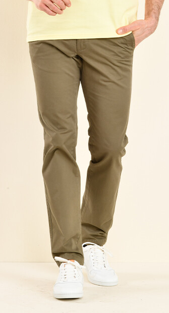 Pantalon chino homme Olive Foncé - KYRK