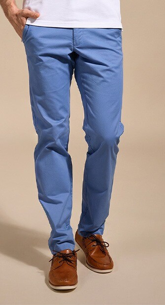 Pantalon chino homme Bleu moyen II - KYRK