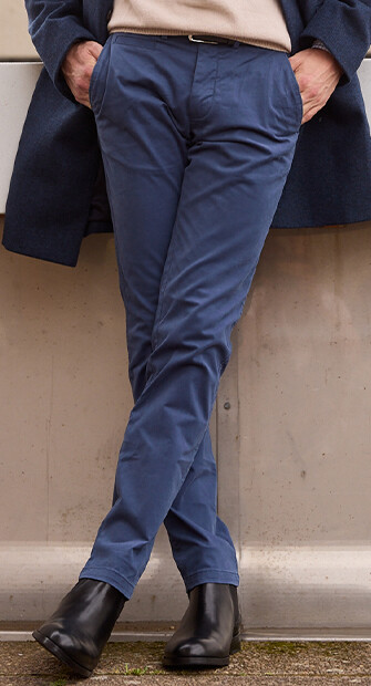 Pantalon chino homme Navy Denim - KYRK