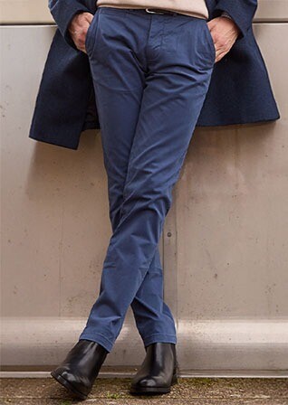 Pantalon chino homme Navy Denim - KYRK