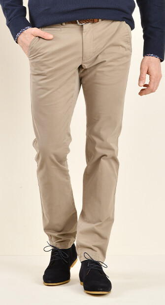 Pantalon chino homme Taupe Clair - KYRK