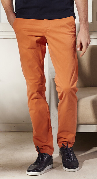 Pantalon chino homme Orange givré - KYRK