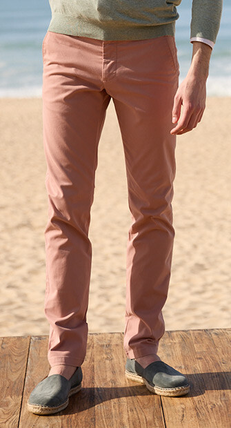 Pantalon chino homme vieux Rose - KYRK