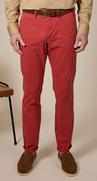 Pantalon chino homme Rouge Brique - KYRK