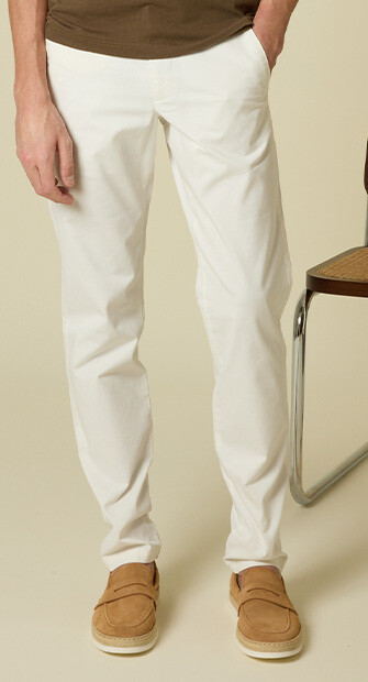 Pantalon chino homme Blanc Cassé - KYRK