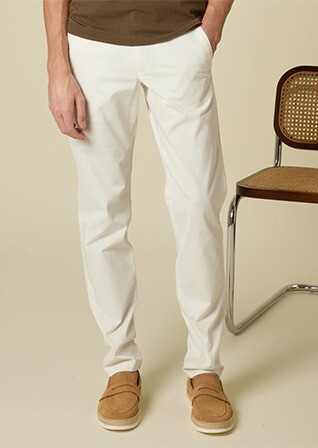 Pantalon chino homme Blanc Cassé - KYRK