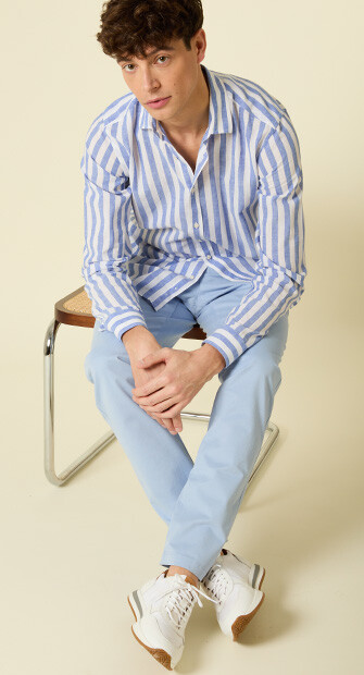 Pantalon chino homme Bleu Azur Clair - KYRK