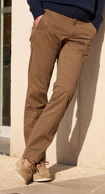 Pantalon chino homme Cacao - KYRK