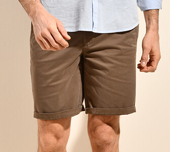 Bermuda chino homme Taupe - BARRY
