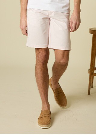 Bermuda chino homme - Rose Pale - BARRY