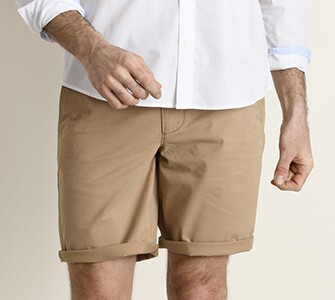 Bermuda chino homme Camel - BARRY