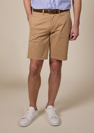 Bermuda chino homme Camel - BARRY