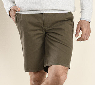 Bermuda chino homme Taupe Foncé - BARRY
