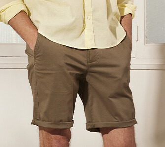 Bermuda chino homme Olive foncé - BARRY