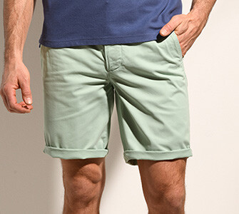 Bermuda chino homme Menthe - BARRY