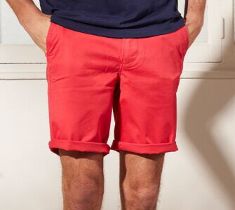 Bermuda chino homme Framboise vif - BARRY